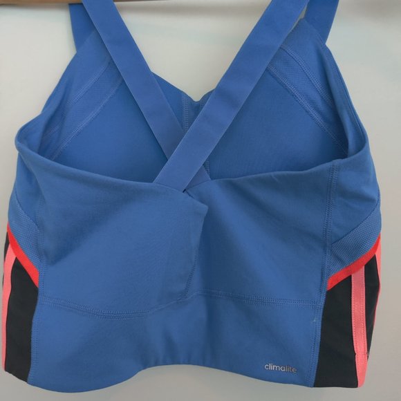 Sky blue Women's Adidas Climalite Bra Top Size Small - Picture 2 of 3